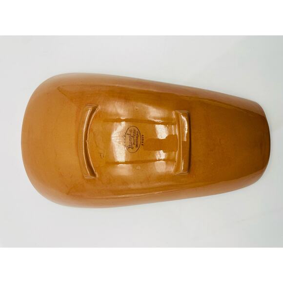 Stangl Pottery Vintage Ceramic Clay Curved Rectangle Footed Dish Fruit Pattern - Picture 8 of 9